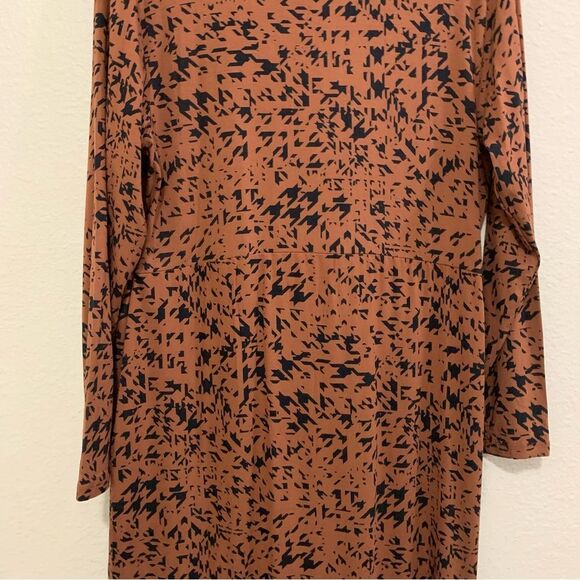 Ava & Viv Dress Women’s XXL Brown Black Animal Leopard V-Neck Faux Wrap Midi. - Picture 8 of 14